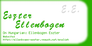 eszter ellenbogen business card